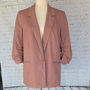 Lauren ConradRuched Sleeve Blazer in Dusty Rose Pink - Size 10